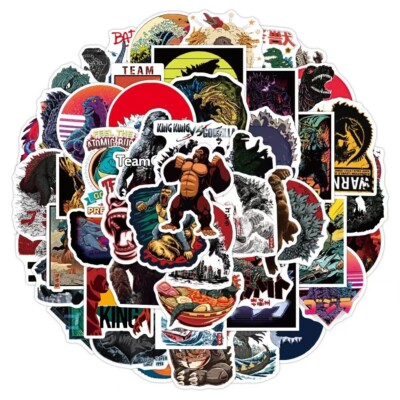 50PCS Godzilla Cartoon Stickers for Suitcase ，helmet ，notebook, Children's Rooms-image
