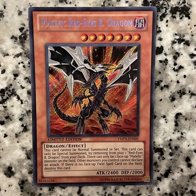 Yugioh x1 Malefic Red-Eyes B. Dragon YMP1-EN001 Lim Ed Secret NM-image
