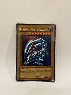 YuGiOh Blue-Eyes White Dragon SDK-001 Starter Deck Kaiba Ultra Rare Holo Used-image