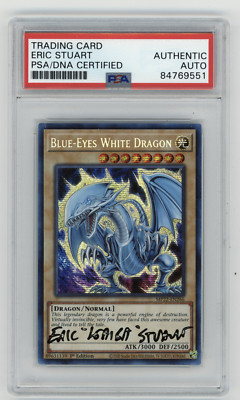 PSA Signed Eric Stuart Yu-Gi-Oh Blue-Eyes White Dragon Pharaohs Gods MP22-EN266-image