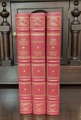 New Eugenia Price 1971 Signed Leather Bound Set 'St. Simons Island' Trilogy-image