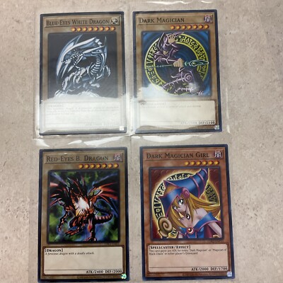 Yugioh Blue-Eyes, Red Eyes, Dark Magician, And DMG LDK2Unlimited Edition Common-image