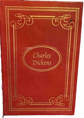 Charles Dickens Leather Bound Book/Barnes & Noble 4 Novels 1992-image