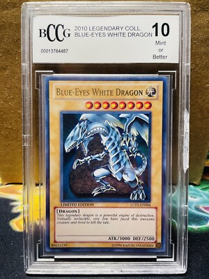 BCCG 10 MINT YuGiOh Blue Eyes White Dragon LC01-EN004 Legendary Collection 2010-image