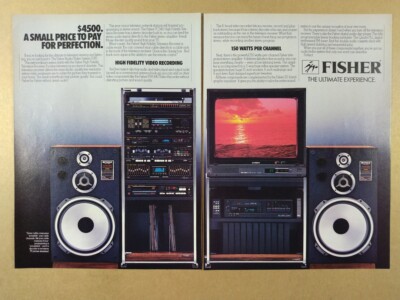 1985 Fisher Audio-Visual 1585 Rack System vintage print Ad-image