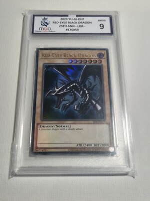 Yu-Gi-Oh Red-Eyes Black Dragon  LOB-EN070 25th Anniversary Edition PSA 9-image