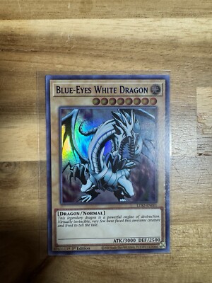 Yugioh! Blue-Eyes White Dragon 1st Ed. Blue Ultra Rare NM LDS2-EN001-image