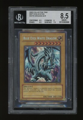 2003 Yu-Gi-Oh! Blue-Eyes White Dragon BPT-009 BGS 8.5-image