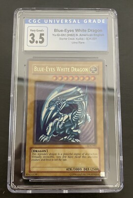 Yugioh Blue-Eyes White Dragon(2002)N.A. English-SDK-001-Very Good 3.5-image