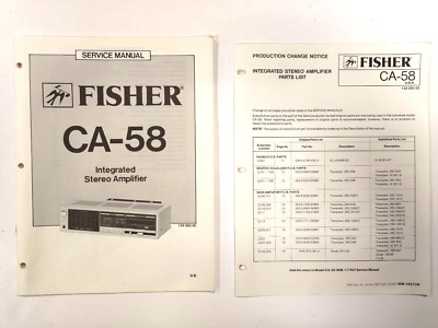 Fisher CA-58 Integrated Stereo Amplifier Service Manual 1984/1985-image