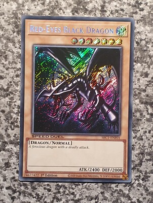 Yugioh SBC1-ENF01 Red-Eyes Black Dragon 1st Edition Secret Rare MINT 10-image