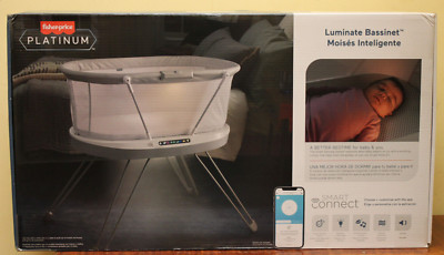 Fisher-Price Platinum- Luminate Smart Bassinet - White ‎GHP38 #18525-image