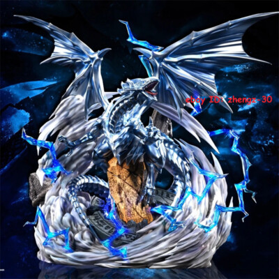 Game Yu-Gi-Oh! Blue-Eyes White Dragon PVC GK Figure Painted Statue Model Gift-image