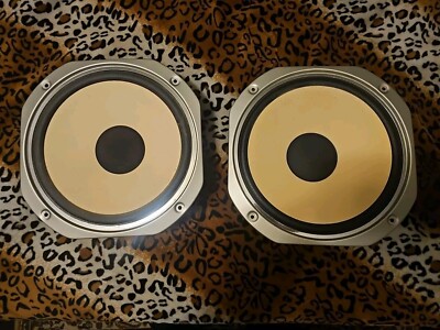  Vintage Pair Fisher 12in Fisher 3-Way DS-825 8 OHM  Sub Woofer Speaker (TESTED)-image