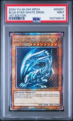 2024 YU-GI-OH! MP24-25TH ANV TIN: DUELING MIRRORS BLUE-EYES WHITE DRAGON PSA 9-image