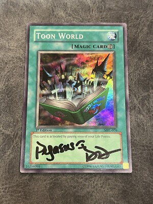 Yu-Gi-Oh! Toon World MRL-076 1st Edition - SIGNED BY PEGASUS DARREN DUNSTAN-image