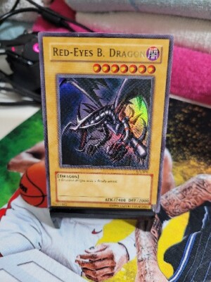 MP Yugioh Red-Eyes Black Dragon SDJ-001 Unlimited Edition Holo Rare Yu-Gi-Oh!-image