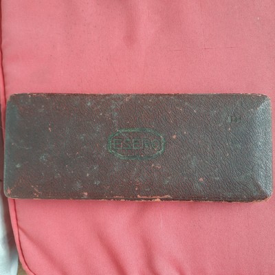 Vintage 1940s ESERO Precision Drafting Tool Set Leather bound case Velvet Lined-image