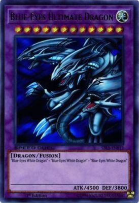 Heavily Played Blue-Eyes Ultimate Dragon - SBLS-EN012 - Ultra Rare - 1st Edition-image