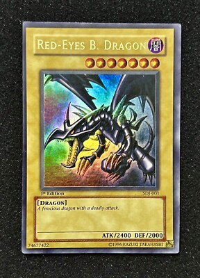 Yugioh Red-Eyes B. Dragon SDJ-001 Ultra Rare 1st Edition - LP-image