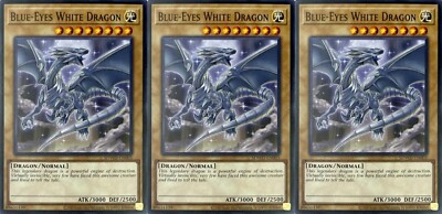 3x Blue-Eyes White Dragon (Misprint) | SDWD-EN003 | Common | Unlimited | NM-image