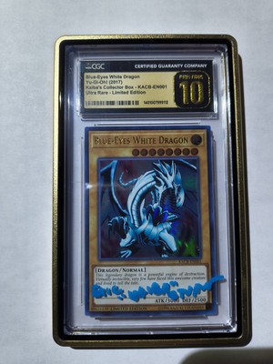 Kaiba's Collector Box Blue Eyes White Dragon Prestine 10 Signed By Eric Stuart-image