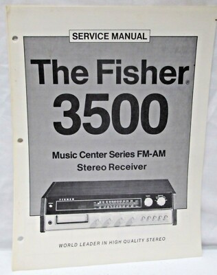 Fisher 3500 Service Manual Music Center Series FM AM Stereo Receiver-image