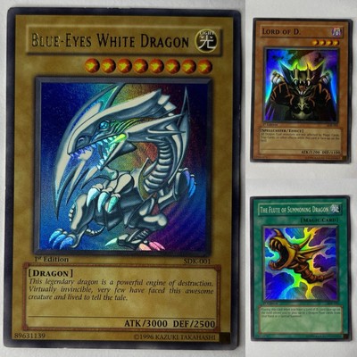 Yu-Gi-Oh! Blue-Eyes White Dragon - SDK-001 1st Edition - Flute And Lord - LP/VLP-image