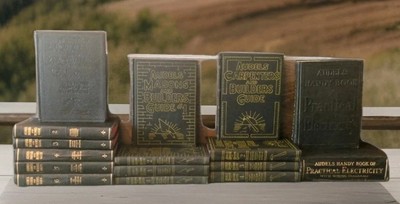 Audels Guides 16 Book Lot Carpenters Masons / Engineers Mechanics / Electricity -image