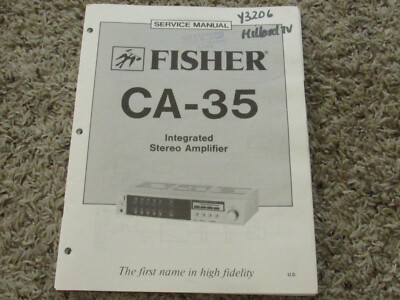 FISHER CA-35 STEREO AMPLIFIER ORIGINAL SERVICE REPAIR MANUAL -image