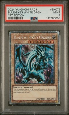 Yu-Gi-Oh! Blue-Eyes White Dragon 2024 RA03-EN079 Platinum Secret Rare | PSA 9-image