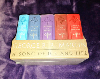 A Song of Ice and Fire George RR Martin Game of Thrones Box Set Leather Bound-image