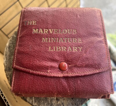 Vintage Marvelous Miniature Library Leather Books Classics France Rare Complete-image