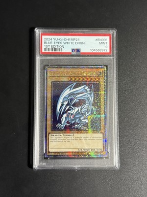Psa 9 Blue Eyes White Dragon Quarter Century Rare -image