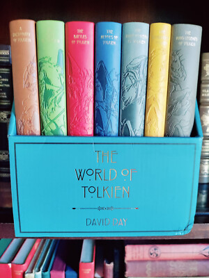 WORLD OF TOLKIEN_7-vol boxset_David Day_Faux Leather_Illustrated_Very Good-image