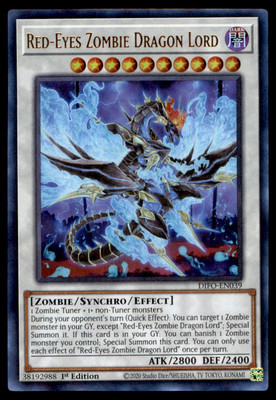 Yu-Gi-Oh! Red-Eyes Zombie Dragon Lord #DIFO-EN039 1st Edition Near Mint-image