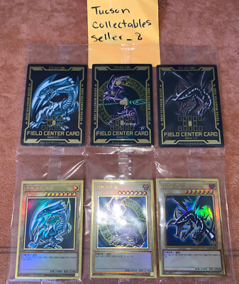 Dark Magician Blue-Eyes White Red-Eyes B. Dragon Premium Gold Yugioh OCG Set-image