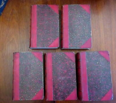 French Poetry Francois de Malherbe Complete Works 1869 rare leather 5 vol. set-image