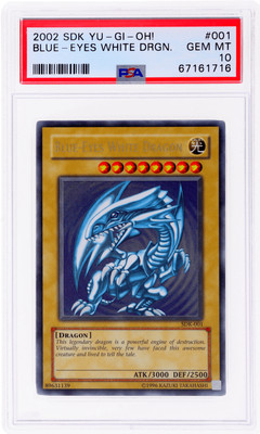 2002 Yu-Gi-Oh Starter Deck Kaiba Unlimited Blue-Eyes White Dragon #SDK1 PSA 10-image