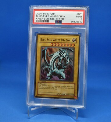 2004 Yu-Gi-Oh! Blue-Eyes White Dragon [SKE-001] 1st Ed PSA 9    -image
