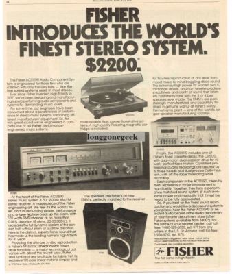 1978 Fisher ACS1590 Audio Component System Stereo Hi-Fi Vintage Ad -image
