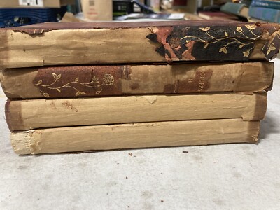 4 Volumes Antique 1898 John L Stoddard's Lectures Partial  Leather Set-image