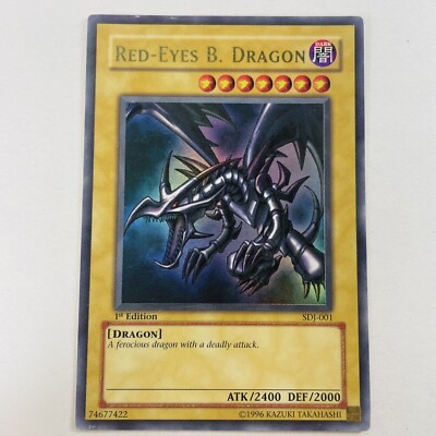 YU-GI-OH! - Red-Eyes B. Dragon SDJ-001 - 1st Edition - Ultra Rare HOLO FOIL LP-image
