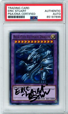 PSA Signed Eric Stuart Yu-Gi-Oh! TCG Blue-Eyes Ultimate Dragon LDK2-ENK40-image