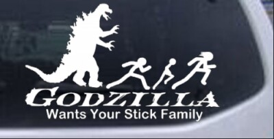 Godzilla Wants Your Family Car Truck Window Laptop Decal Sticker 8X4.9-image