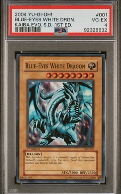 2004 YU-GI-OH! KAIBA EVOLUTION STARTER DECK 1ST ED BLUE-EYES WHITE DRAGON PSA 4-image