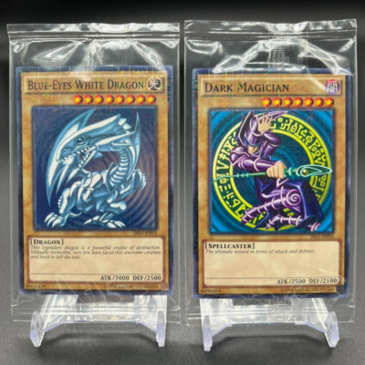 BLUE-EYES WHITE DRAGON & DARK MAGICIAN Millennium Rare YuGiOh WCS 2015-image