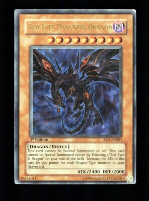 YU-GI-OH! RED-EYES DARKNESS DRAGON SD1-EN001 1ST EDITION ULTRA RARE-image