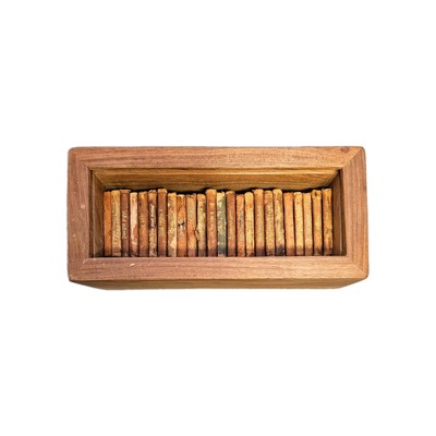 Set 24 Vtg Miniature William Shakespeare Knickerbocker Leather Books Display Box-image