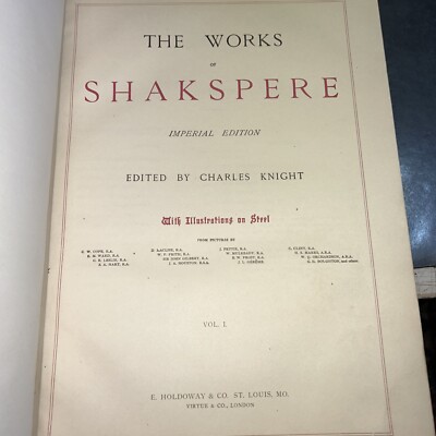 The Works of Shakspere Imperial Edition in 7 Volume Set Notes Charles Knight-image